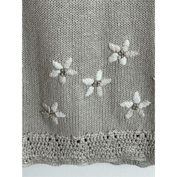 Eddie Bauer cream/taupe sweater Size L - Picture 2 of 8